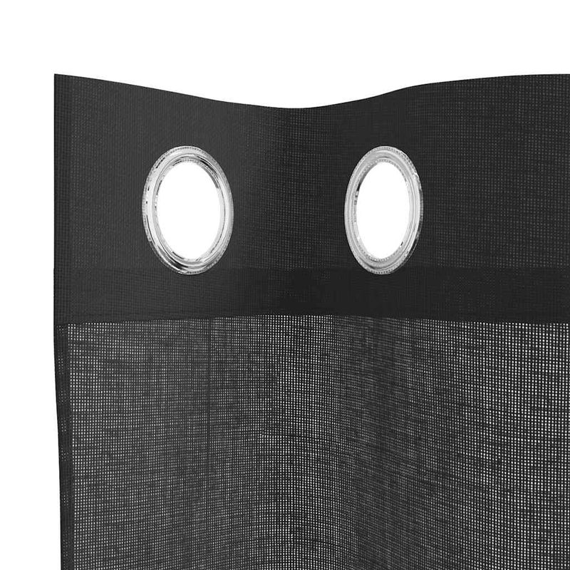 Casa si Gradina - Textile si covoare - Perdele si draperii - Perdele - Perdele Voile cu Oeli 2 buc Negru 140x175 cm - Infinity.ro