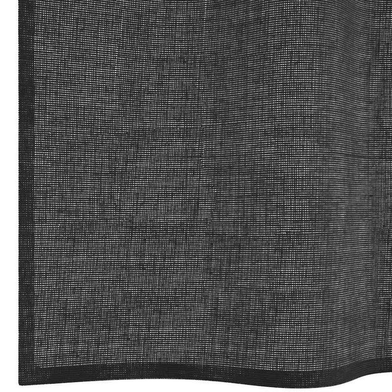 Casa si Gradina - Textile si covoare - Perdele si draperii - Perdele - Perdele Voile cu Oeli 2 buc Negru 140x175 cm - Infinity.ro
