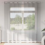 Casa si Gradina - Textile si covoare - Perdele si draperii - Perdele - Perdele Voile cu Oelii 2 buc Gri deschis 140x245 cm - Infinity.ro
