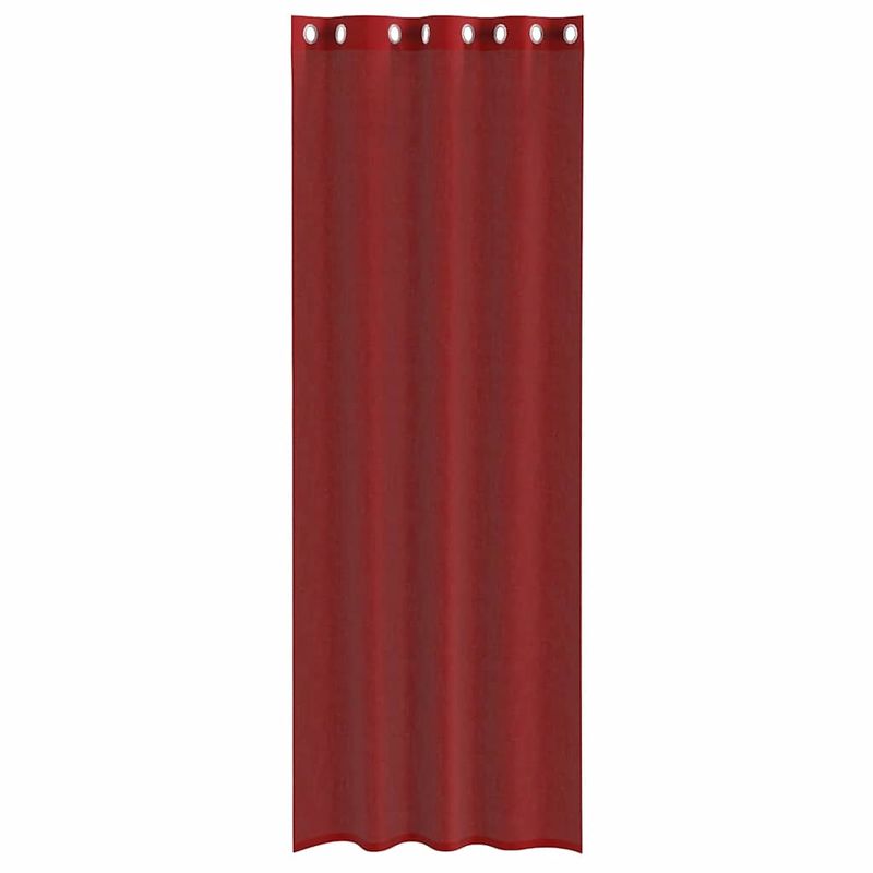 Casa si Gradina - Textile si covoare - Perdele si draperii - Perdele - Perdele Voile cu Oelii 2 buc rosu vin, mărime 140x260 cm - Infinity.ro