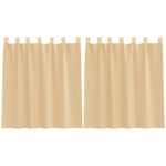 Casa si Gradina - Textile si covoare - Perdele si draperii - Perdele - Perdele Voile cu buzunare pentru bare 2 buc nisip, mărime 140x140 cm - Infinity.ro