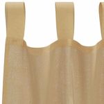 Casa si Gradina - Textile si covoare - Perdele si draperii - Perdele - Perdele Voile cu buzunare pentru bare 2 buc nisip, mărime 140x140 cm - Infinity.ro