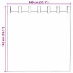 Casa si Gradina - Textile si covoare - Perdele si draperii - Perdele - Perdele Voile cu buzunare pentru bare 2 buc nisip, mărime 140x140 cm - Infinity.ro
