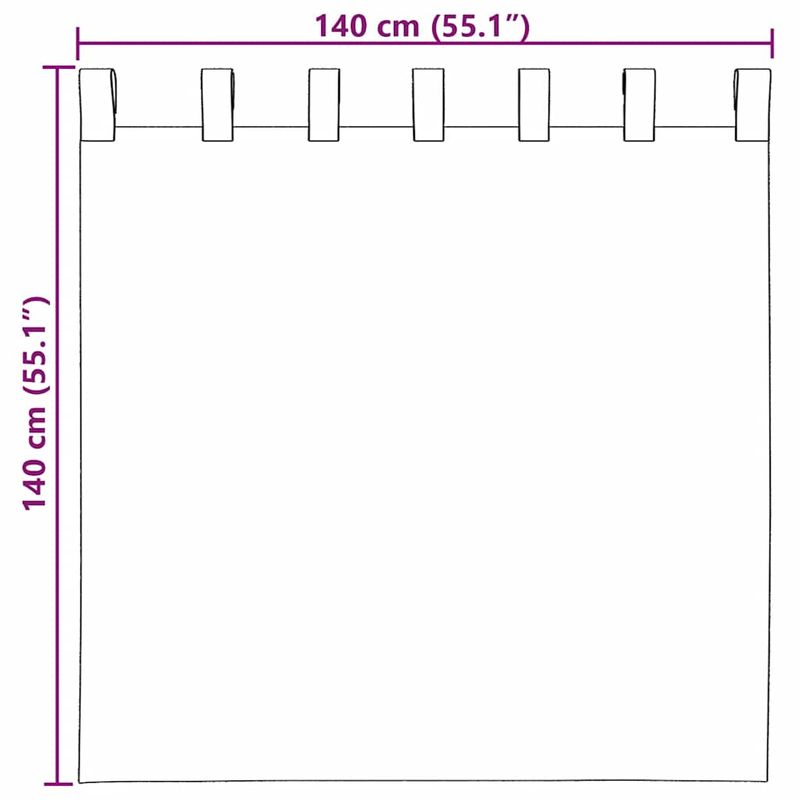 Casa si Gradina - Textile si covoare - Perdele si draperii - Perdele - Perdele Voile cu buzunare pentru bare 2 buc nisip, mărime 140x140 cm - Infinity.ro
