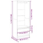 Casa si Gradina - Mobilier - Dulapuri si sifoniere - Sifoniere - Sifonier, stejar sonoma, 80x50x200 cm, lemn prelucrat, cantitate 2 sertare - Infinity.ro