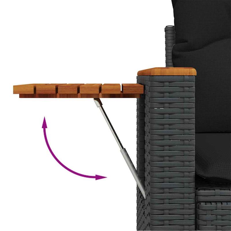 Casa si Gradina - Gradina si terasa - Mobilier exterior - Seturi mobila gradina - Set mobilier de gradina cu perne, 5 piese,poliratan/lemn acacia - Infinity.ro