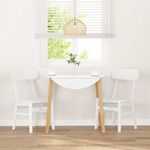 Casa si Gradina - Mobilier - Scaune si fotolii - Scaune - Scaune de sufragerie 2 buc Cauciuc din lemn masiv alb - Infinity.ro