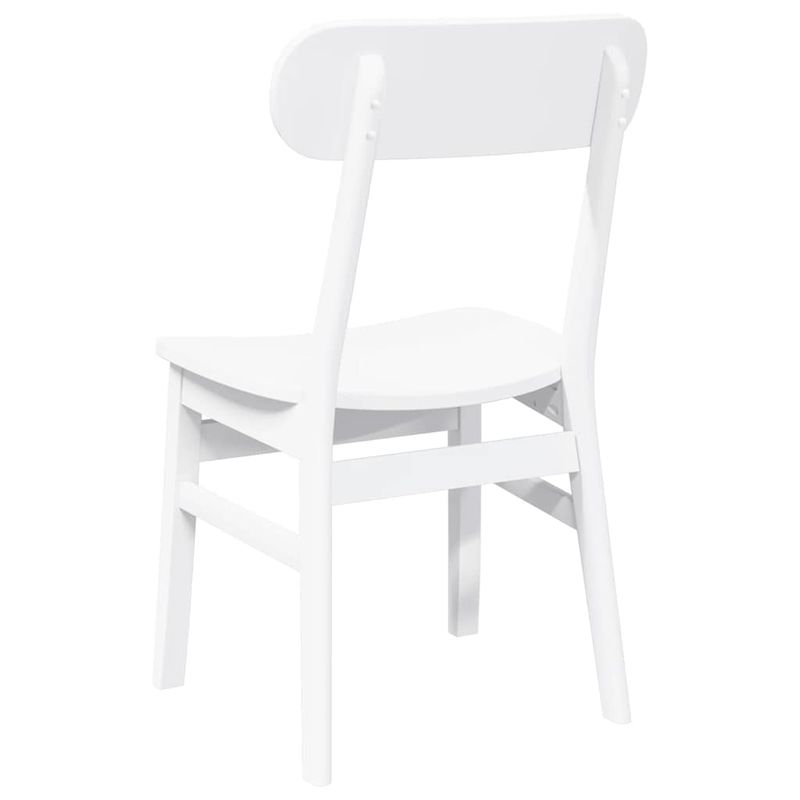 Casa si Gradina - Mobilier - Scaune si fotolii - Scaune - Scaune de sufragerie 2 buc Cauciuc din lemn masiv alb - Infinity.ro