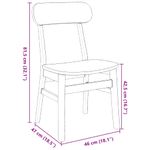 Casa si Gradina - Mobilier - Scaune si fotolii - Scaune - Scaune de sufragerie 2 buc Cauciuc din lemn masiv alb - Infinity.ro