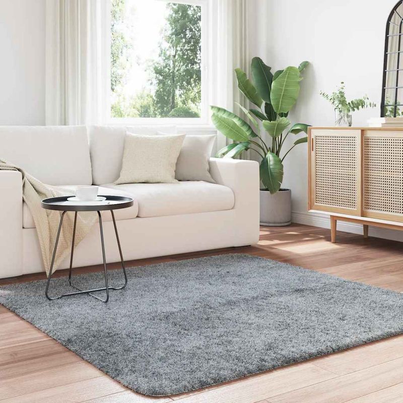 Casa si Gradina - Textile si covoare - Covoare - Covoare casa - Covor shaggy cu pom inalt, NAVARRA, gri argintiu, 160x160 cm, formă pătrat - Infinity.ro