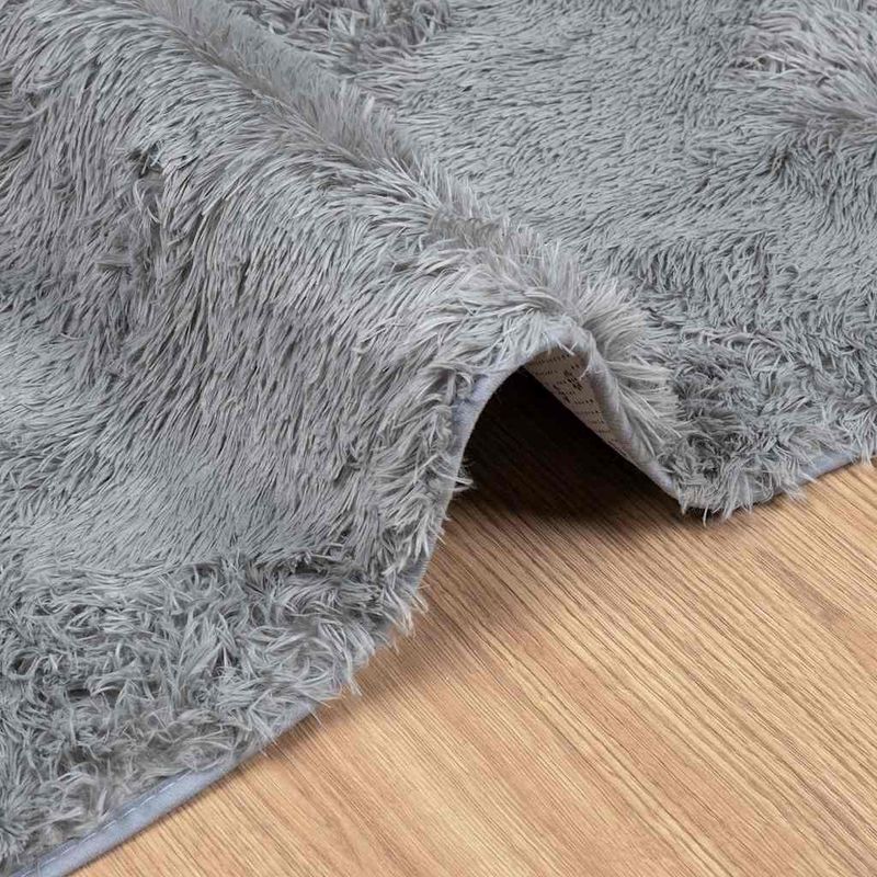 Casa si Gradina - Textile si covoare - Covoare - Covoare casa - Covor shaggy cu pom inalt, NAVARRA, gri argintiu, 160x160 cm, formă pătrat - Infinity.ro