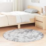 Casa si Gradina - Textile si covoare - Covoare - Covoare casa - Covor shaggy cu pom inalt, NAVARRA, gri deschis, 120x120 cm, formă rotund - Infinity.ro