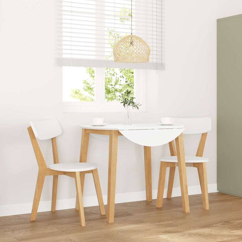 Casa si Gradina - Mobilier - Scaune si fotolii - Scaune - Scaune de sufragerie 2 buc Cauciuc din lemn masiv - Infinity.ro