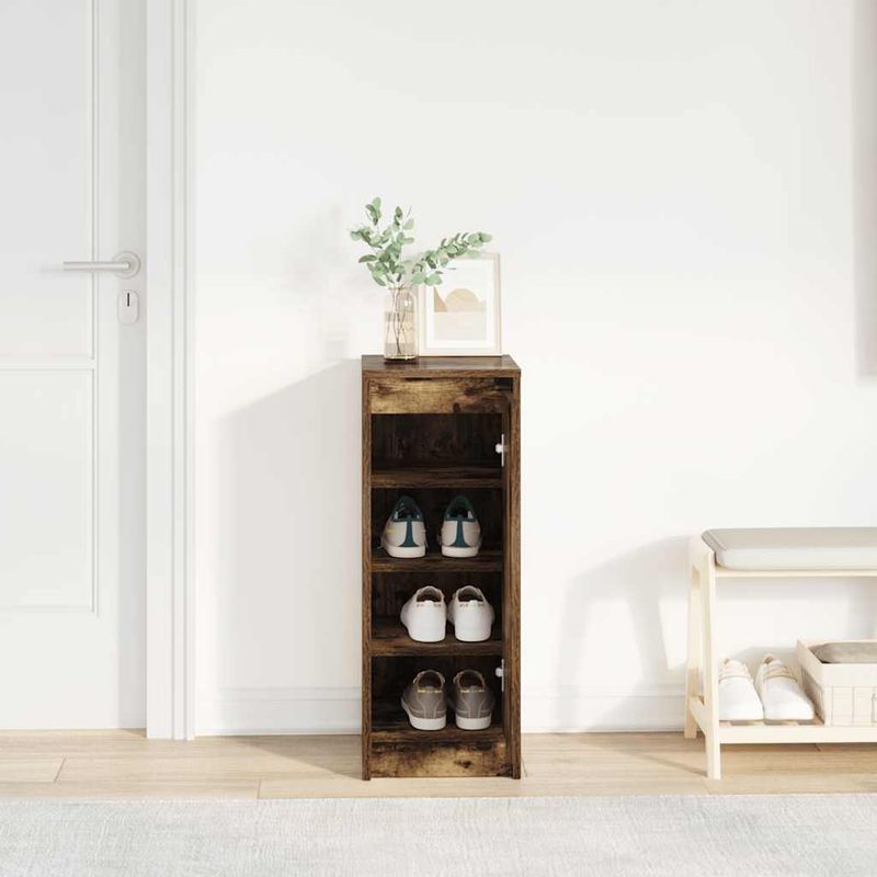 Casa si Gradina - Mobilier - Organizare si depozitare - Organizator incaltaminte - Dulap Pantofi stejar afumat 29,5x34x76 cm Lemn prelucrat - Infinity.ro