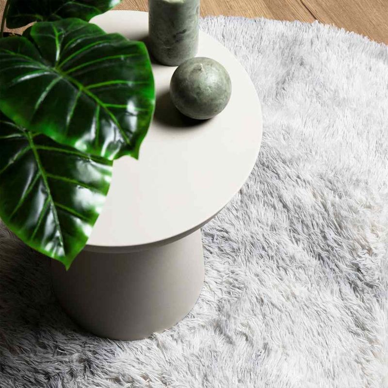 Casa si Gradina - Textile si covoare - Covoare - Covoare casa - Covor shaggy cu pom inalt, NAVARRA, gri deschis, 120x120 cm, formă rotund - Infinity.ro