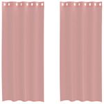 Casa si Gradina - Textile si covoare - Perdele si draperii - Perdele - Perdele Voile cu Oelii 2 buc Roz 140x225 cm - Infinity.ro