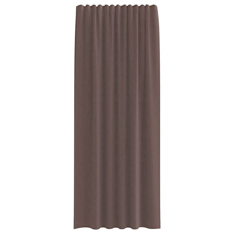 Casa si Gradina - Textile si covoare - Perdele si draperii - Perdele - Perdele Voile cu tabla 2 buc Maro, mărime 140x225 cm - Infinity.ro