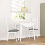 Casa si Gradina - Mobilier - Scaune si fotolii - Scaune - Scaune de sufragerie cu perne 2 buc cauciuc din lemn masiv alb - Infinity.ro