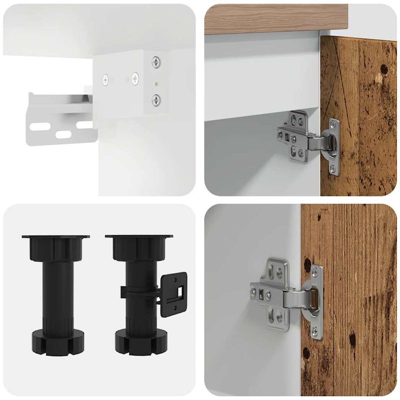 Casa si Gradina/Mobilier/Comode si corpuri/Corpuri bucatarie - Set dulap de bucatarie din 11 piese Lemn vechi Lemn prelucrat - Infinity.ro