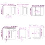 Casa si Gradina/Mobilier/Comode si corpuri/Corpuri bucatarie - Set dulap de bucatarie din 11 piese Lemn vechi Lemn prelucrat - Infinity.ro