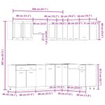 Casa si Gradina/Mobilier/Comode si corpuri/Corpuri bucatarie - Set dulap de bucatarie din 11 piese Lemn vechi Lemn prelucrat - Infinity.ro