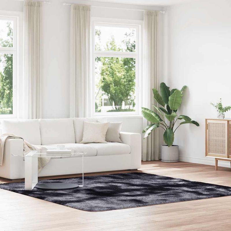 Casa si Gradina - Textile si covoare - Covoare - Covoare casa - Covor shaggy cu pom inalt, NAVARRA, gri inchis, 240x240 cm, formă pătrat - Infinity.ro