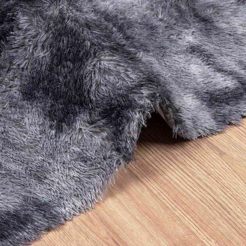 Casa si Gradina - Textile si covoare - Covoare - Covoare casa - Covor shaggy cu pom inalt, NAVARRA, gri inchis, 240x240 cm, formă pătrat - Infinity.ro