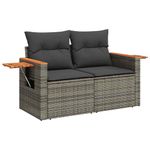 Casa si Gradina - Gradina si terasa - Mobilier exterior - Seturi mobila gradina - Set canapele gradina cu perne 7 piese gri poliratan/lemn acacia - Infinity.ro