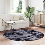 Casa si Gradina - Textile si covoare - Covoare - Covoare casa - Covor shaggy cu pom inalt, NAVARRA, gri inchis, 160x160 cm, formă rotund - Infinity.ro