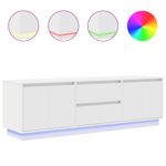 Casa si Gradina - Mobilier - Comode si corpuri - Comode - Dulap TV cu lumini LED alb 160,5x41x50 cm - Infinity.ro