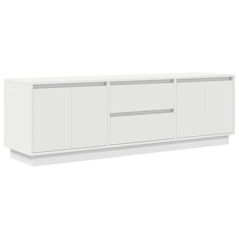 Casa si Gradina - Mobilier - Comode si corpuri - Comode - Dulap TV cu lumini LED alb 160,5x41x50 cm - Infinity.ro