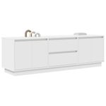 Casa si Gradina - Mobilier - Comode si corpuri - Comode - Dulap TV cu lumini LED alb 160,5x41x50 cm - Infinity.ro