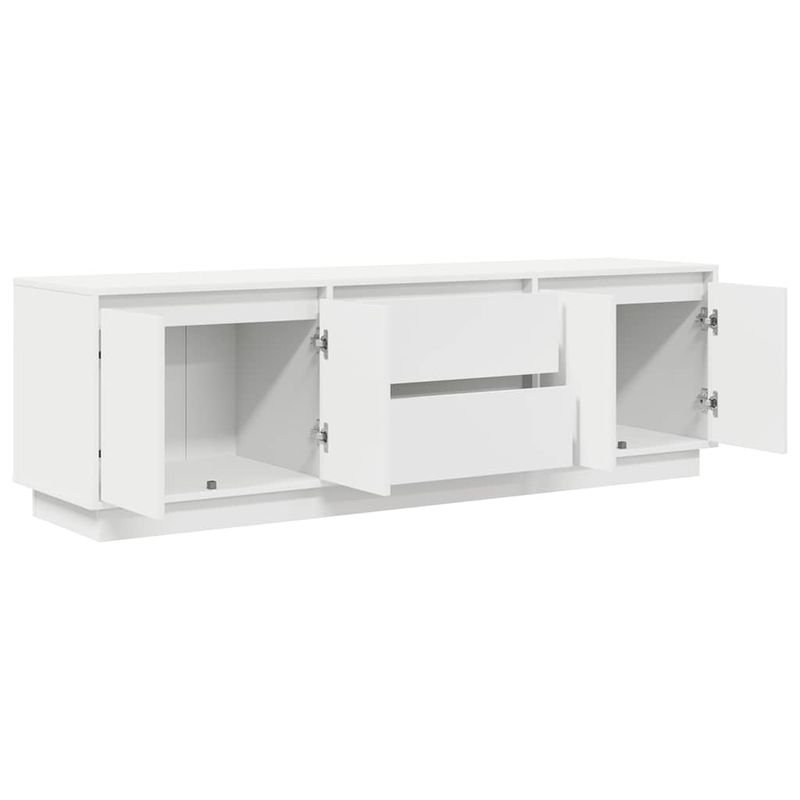 Casa si Gradina - Mobilier - Comode si corpuri - Comode - Dulap TV cu lumini LED alb 160,5x41x50 cm - Infinity.ro
