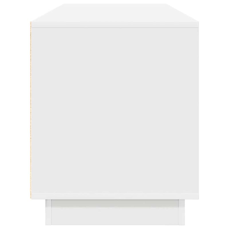 Casa si Gradina - Mobilier - Comode si corpuri - Comode - Dulap TV cu lumini LED alb 160,5x41x50 cm - Infinity.ro