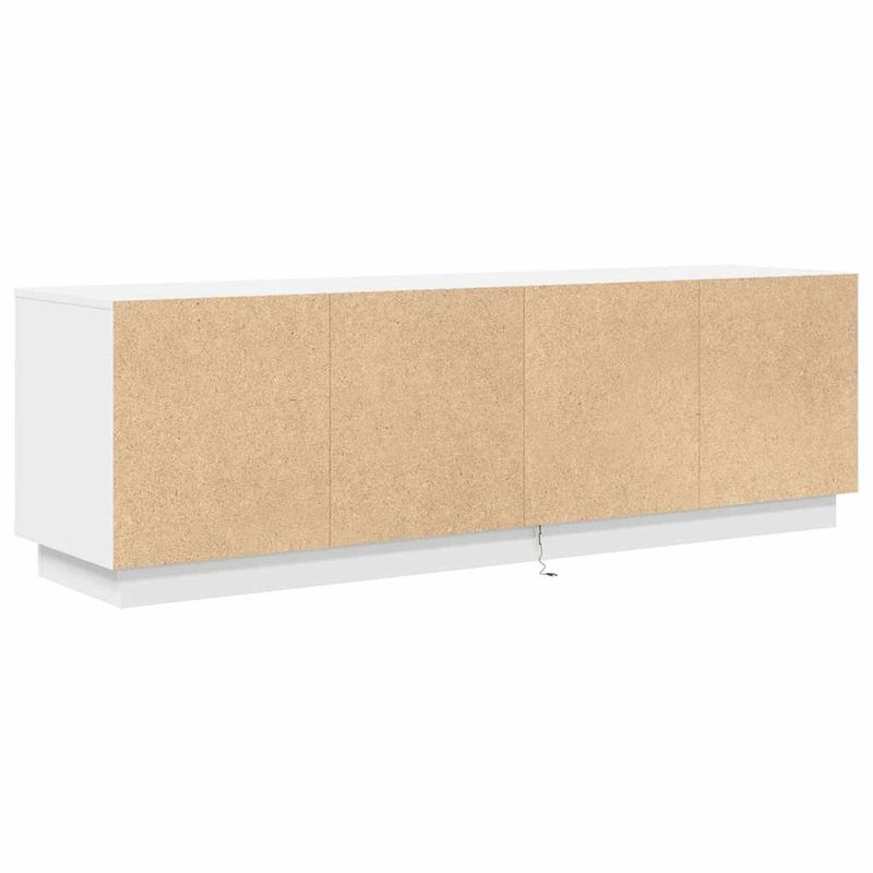 Casa si Gradina - Mobilier - Comode si corpuri - Comode - Dulap TV cu lumini LED alb 160,5x41x50 cm - Infinity.ro