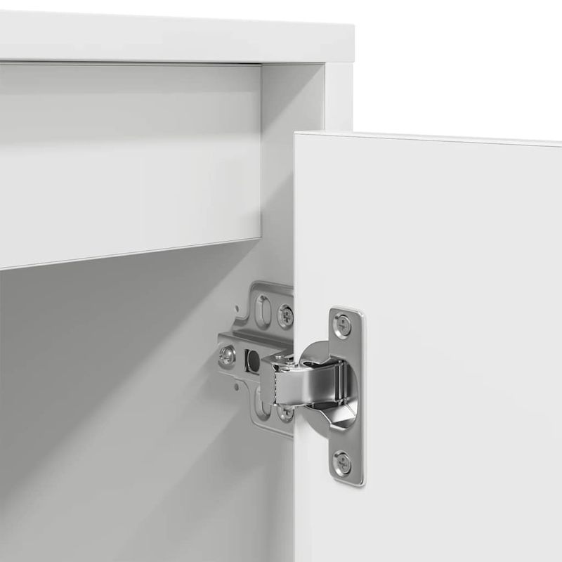Casa si Gradina - Mobilier - Comode si corpuri - Comode - Dulap TV cu lumini LED alb 160,5x41x50 cm - Infinity.ro
