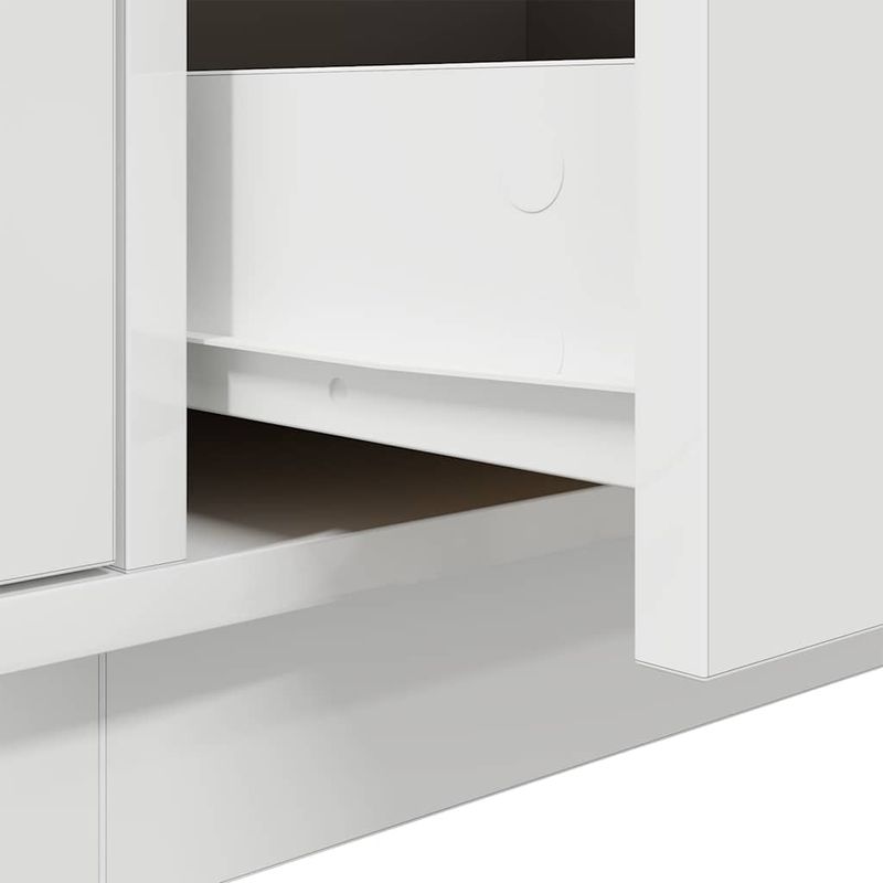 Casa si Gradina - Mobilier - Comode si corpuri - Comode - Dulap TV cu lumini LED alb 160,5x41x50 cm - Infinity.ro