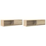 Casa si Gradina - Mobilier - Comode si corpuri - Comode - Dulapuri TV 2 buc Stejar Sonoma 100x31x25,5 cm Lemn prelucrat - Infinity.ro