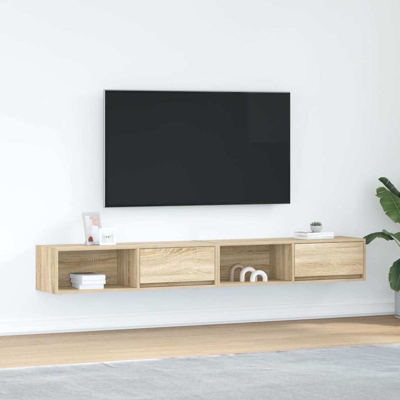 Casa si Gradina - Mobilier - Comode si corpuri - Comode - Dulapuri TV 2 buc Stejar Sonoma 100x31x25,5 cm Lemn prelucrat - Infinity.ro