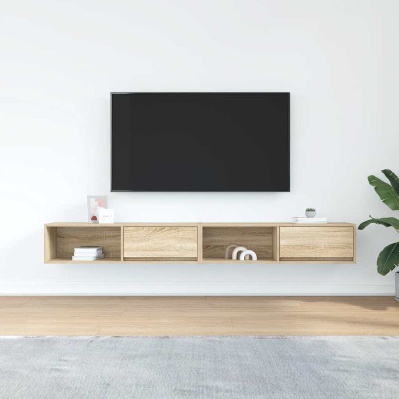 Casa si Gradina - Mobilier - Comode si corpuri - Comode - Dulapuri TV 2 buc Stejar Sonoma 100x31x25,5 cm Lemn prelucrat - Infinity.ro