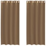 Casa si Gradina - Textile si covoare - Perdele si draperii - Perdele - Perdele Voile cu Oeje 2 buc Maro Deschis, mărime 140x225 cm - Infinity.ro