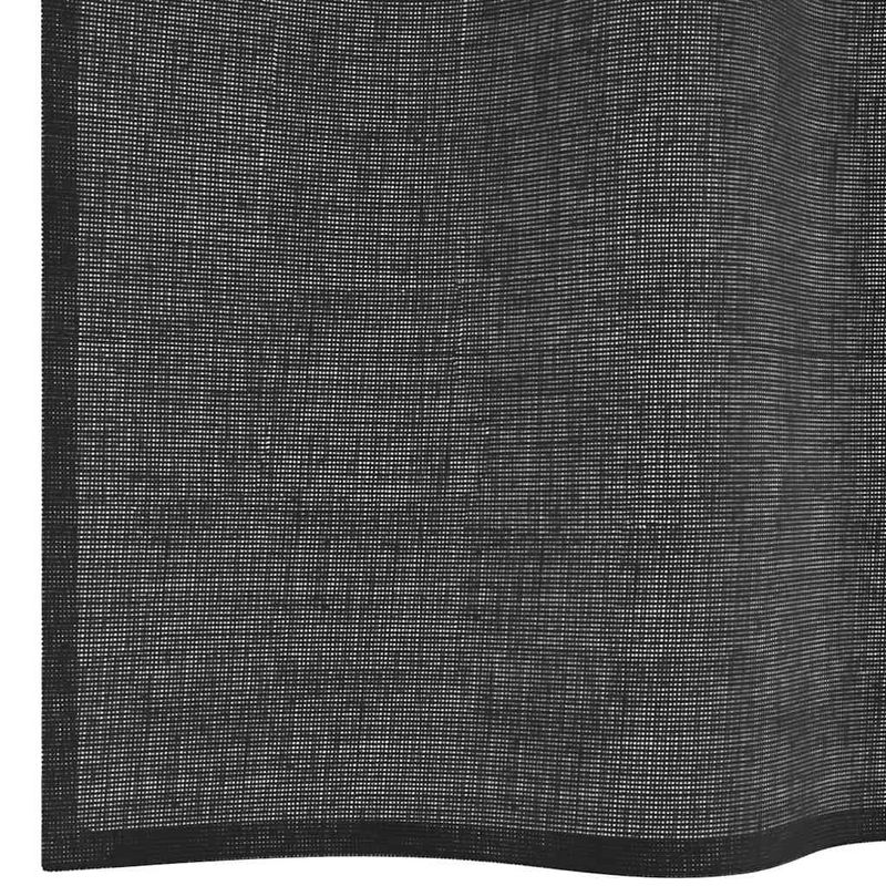 Casa si Gradina - Textile si covoare - Perdele si draperii - Perdele - Perdele Voile cu Oeli 2 buc Negru 140x245 cm - Infinity.ro
