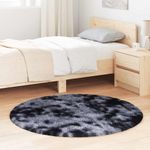 Casa si Gradina - Textile si covoare - Covoare - Covoare casa - Covor shaggy cu pom inalt, NAVARRA, gri inchis, 120x120 cm, formă rotund - Infinity.ro