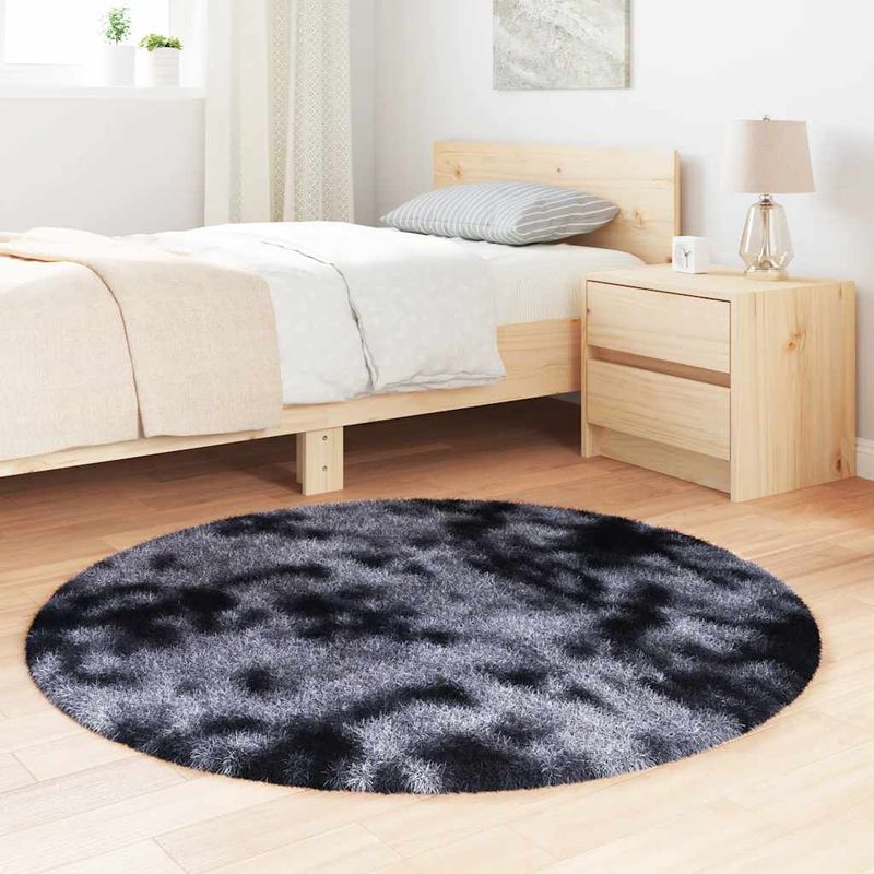 Casa si Gradina - Textile si covoare - Covoare - Covoare casa - Covor shaggy cu pom inalt, NAVARRA, gri inchis, 120x120 cm, formă rotund - Infinity.ro
