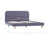 Casa si Gradina - Mobilier - Paturi si accesorii - Paturi - Cadru de pat fara saltea tesatura gri deschis 135x190 cm - Infinity.ro