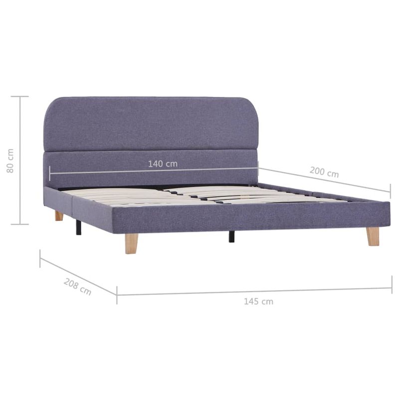 Casa si Gradina - Mobilier - Paturi si accesorii - Paturi - Cadru de pat fara saltea tesatura gri deschis 135x190 cm - Infinity.ro