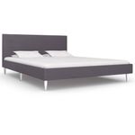 Casa si Gradina - Mobilier - Paturi si accesorii - Paturi - Cadru pat fara saltea tesatura gri 135x190 cm - Infinity.ro