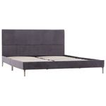 Casa si Gradina - Mobilier - Paturi si accesorii - Paturi - Cadru pat fara saltea tesatura gri 135x190 cm - Infinity.ro