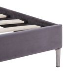 Casa si Gradina - Mobilier - Paturi si accesorii - Paturi - Cadru pat fara saltea tesatura gri 135x190 cm - Infinity.ro