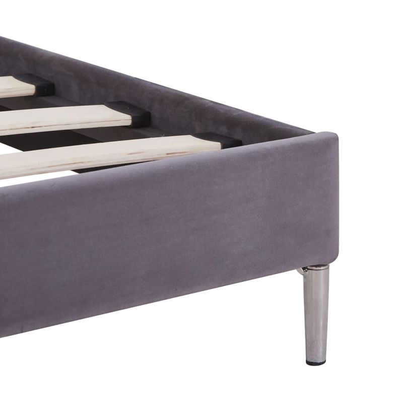 Casa si Gradina - Mobilier - Paturi si accesorii - Paturi - Cadru pat fara saltea tesatura gri 135x190 cm - Infinity.ro